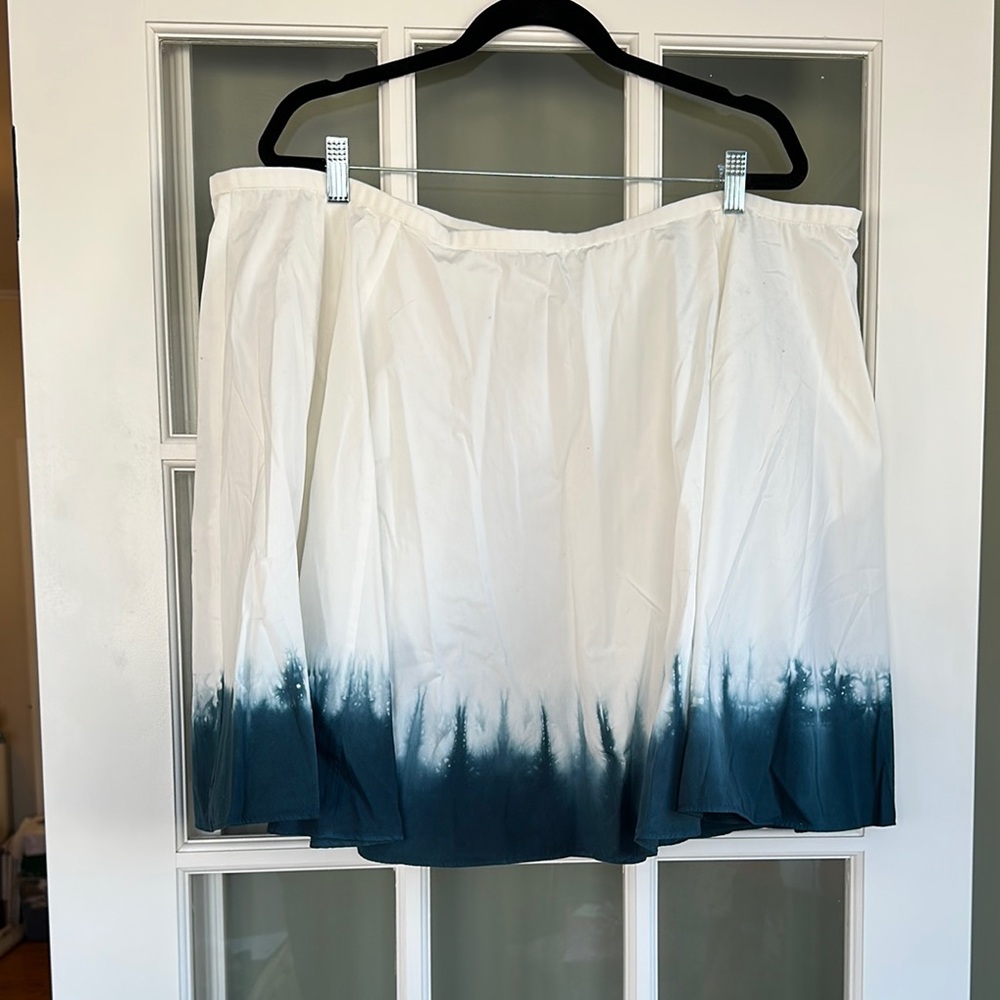 J. Crew White and Blue Ombre Skirt